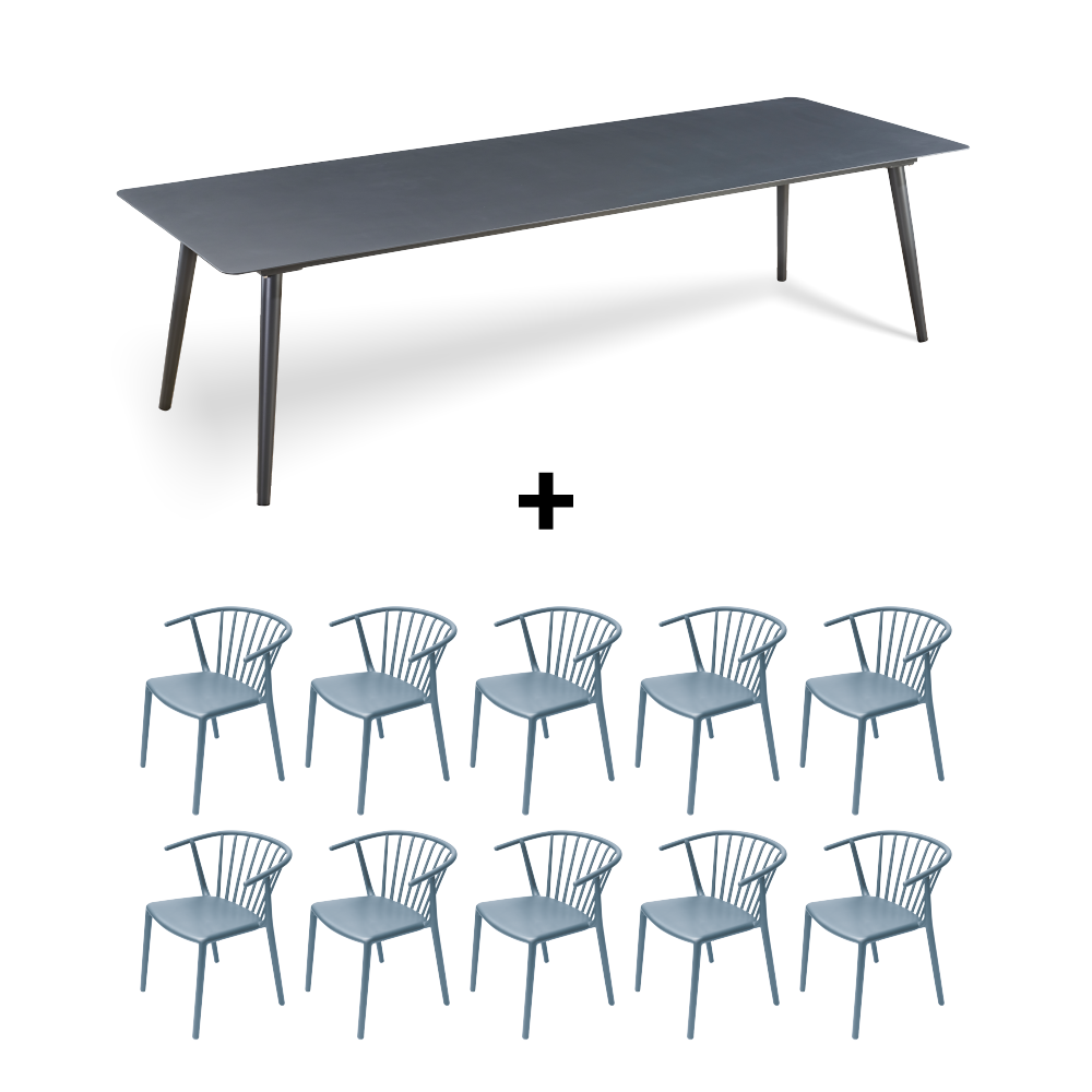 Mesa Nikko 280 + 10 Sillas Woody