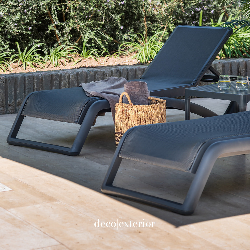 Pack 2 Reposeras Sky Gris Oscuro/Negro