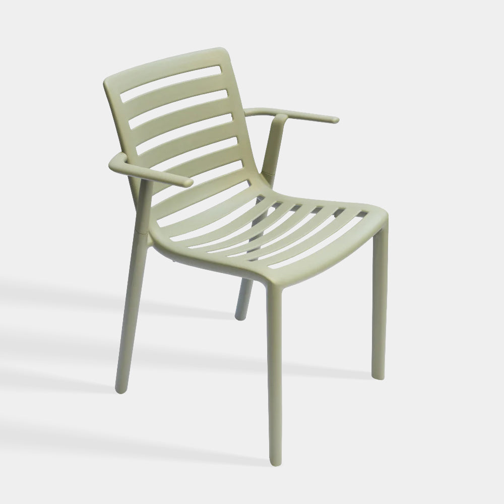 Silla Slatkat con Brazos Gris Verdoso