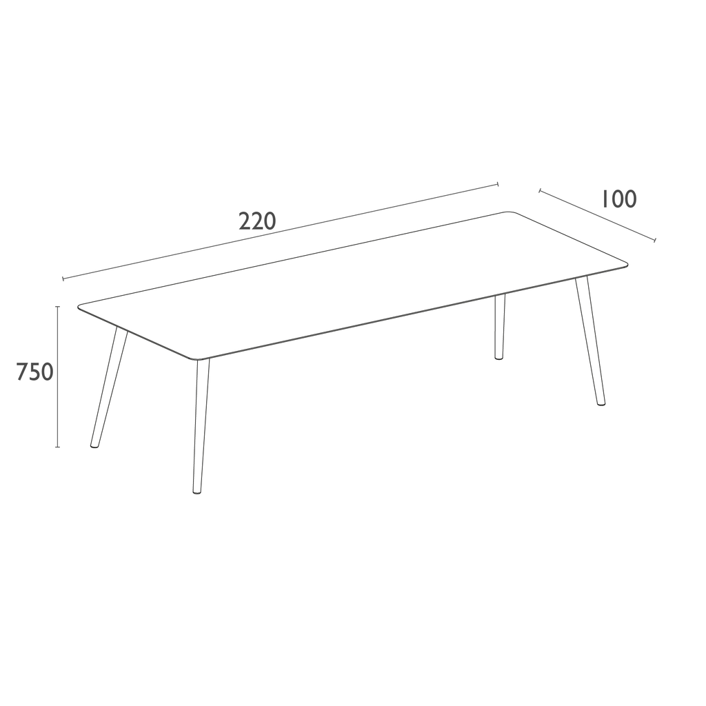 Mesa Aluminio Nikko 220