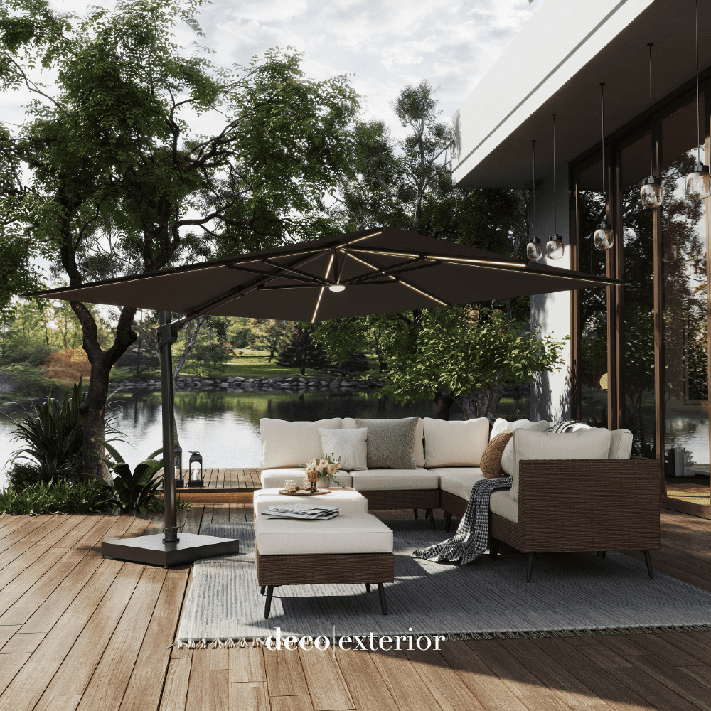 Quitasol Lateral Cassis 3.5x3.5 LED